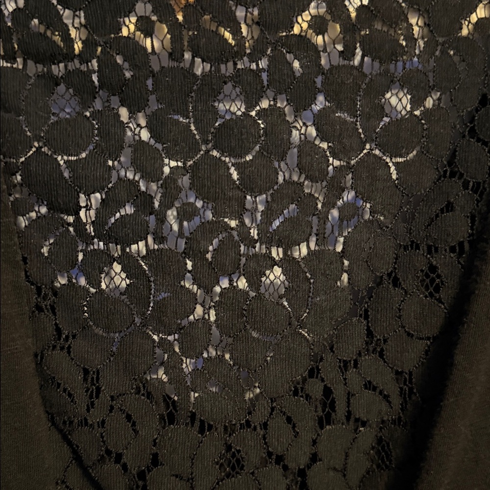 Eyelash Couture Black Hi-Low Lace Back Top ~ Size X-Large - Picture 7 of 9